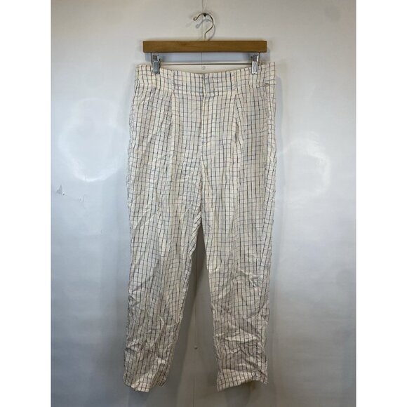 Scotch & Soda Checked Flat Front Ankle Length Pant Tailored Multicolored Large - Picture 4 of 12